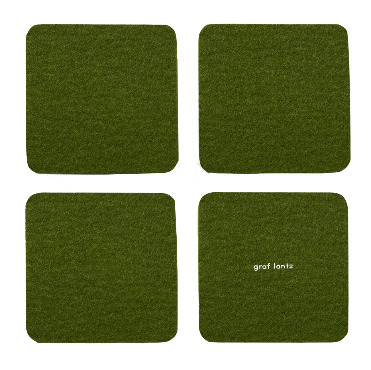 Graf Lantz Bierfilzl Square Felt Coaster – Loden Green – 4pk