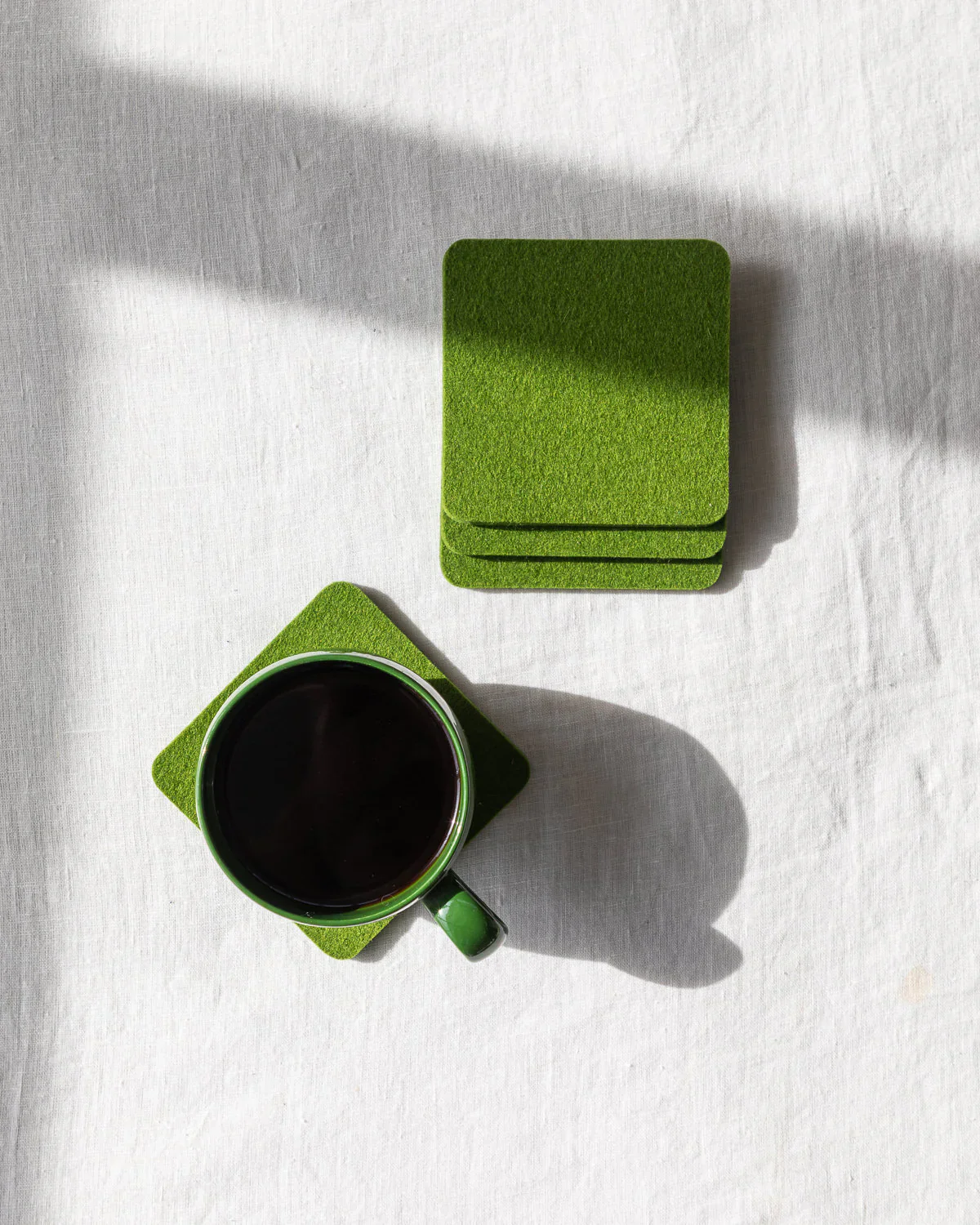 Graf Lantz Bierfilzl Square Felt Coaster – Loden Green – 4pk - Image 4