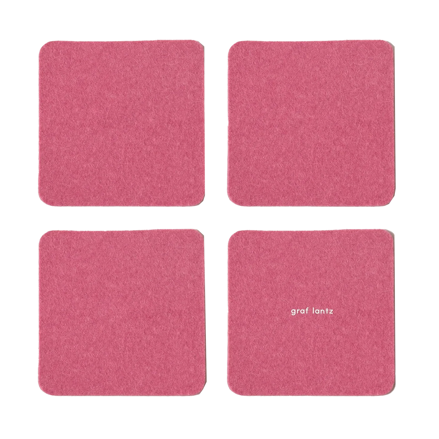 Graf Lantz Bierfilzl Square Felt Coaster – Lychee – 4pk