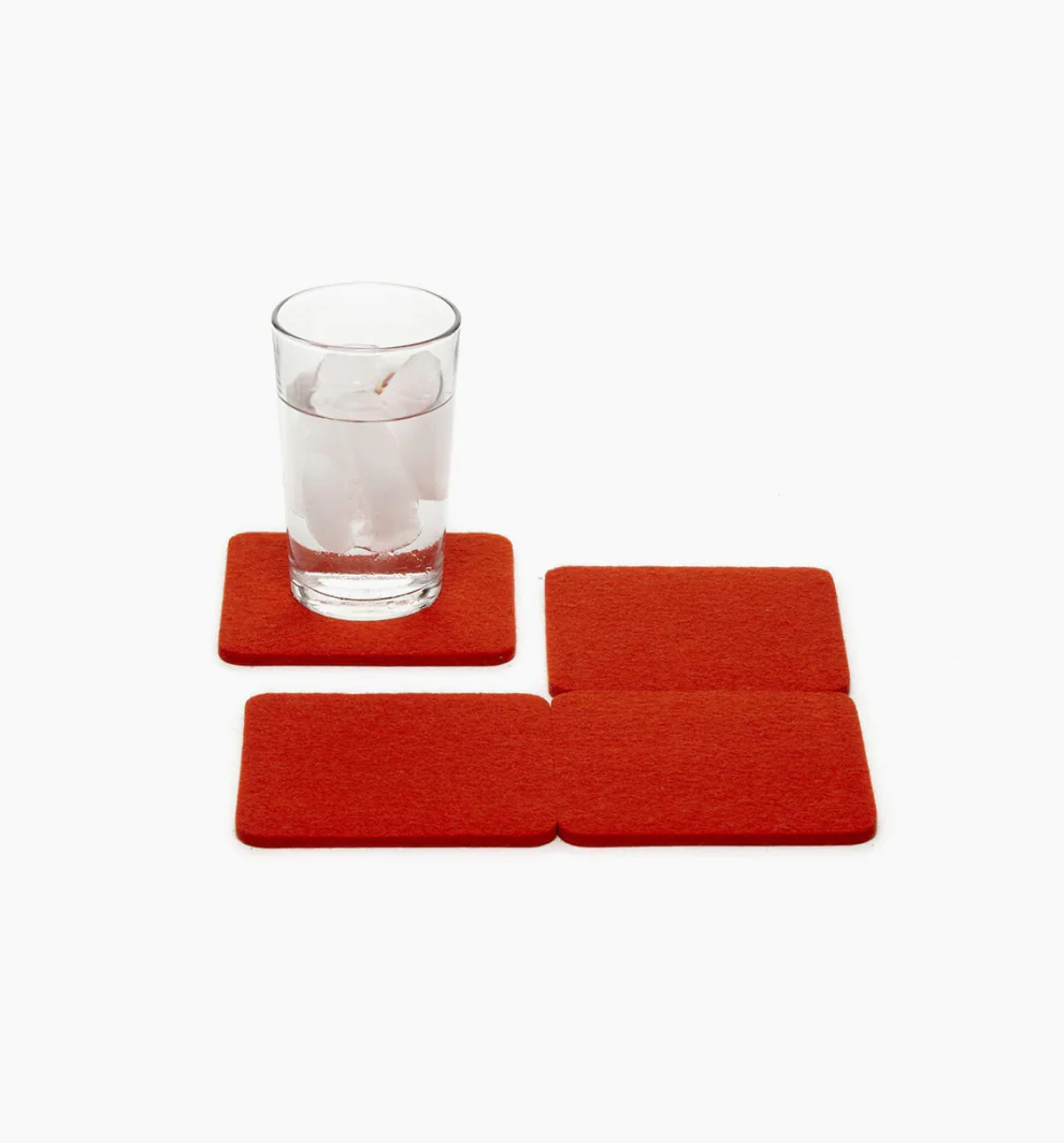 Graf Lantz Bierfilzl Square Felt Coaster – Orange – 4pk - Image 5