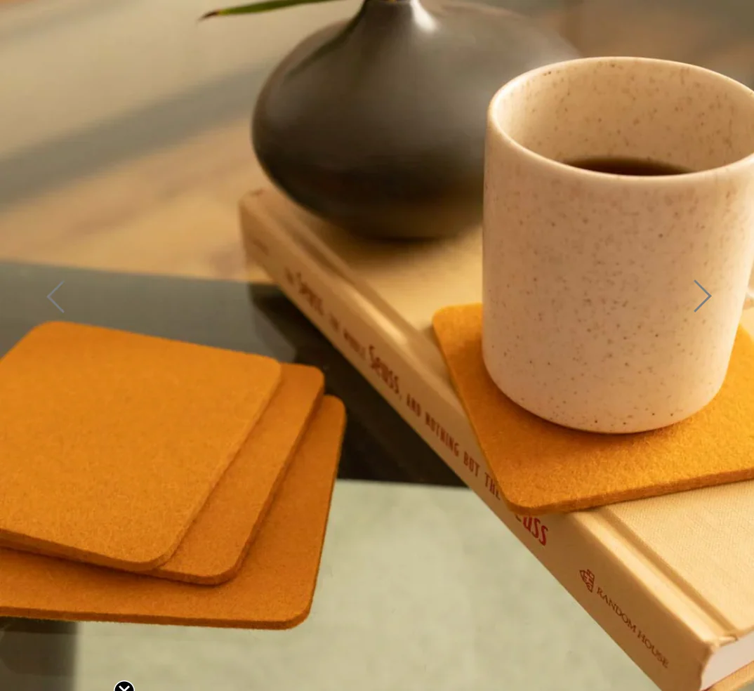 Graf Lantz Bierfilzl Square Felt Coaster – Tumeric – 4pk - Image 3