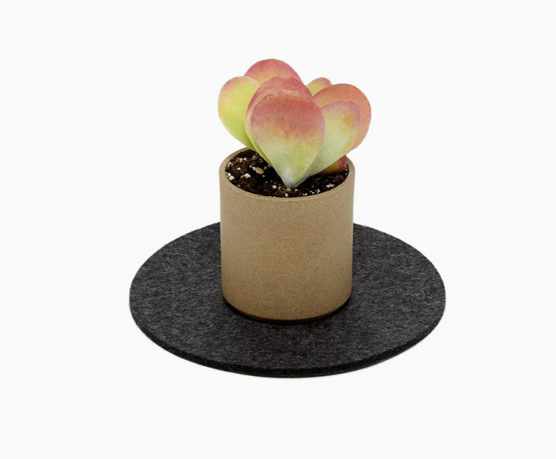 Graf Lantz Felt Round 8" Trivet – Charcoal - Image 2