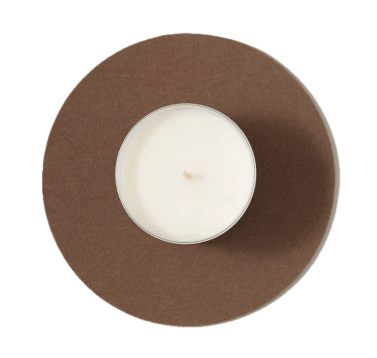 Graf Lantz Felt Round 8" Trivet – Cumin - Image 3