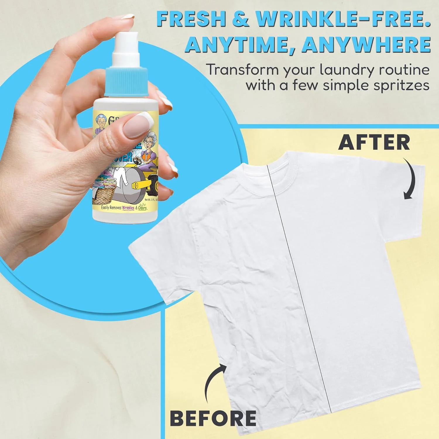 Grandma's Secret Wrinkle Remover Spray  – 3oz - Image 6