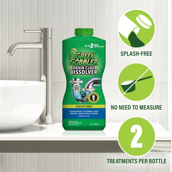 Green Gobbler Dissolve Drain Clog Remover, 31 oz - Image 4