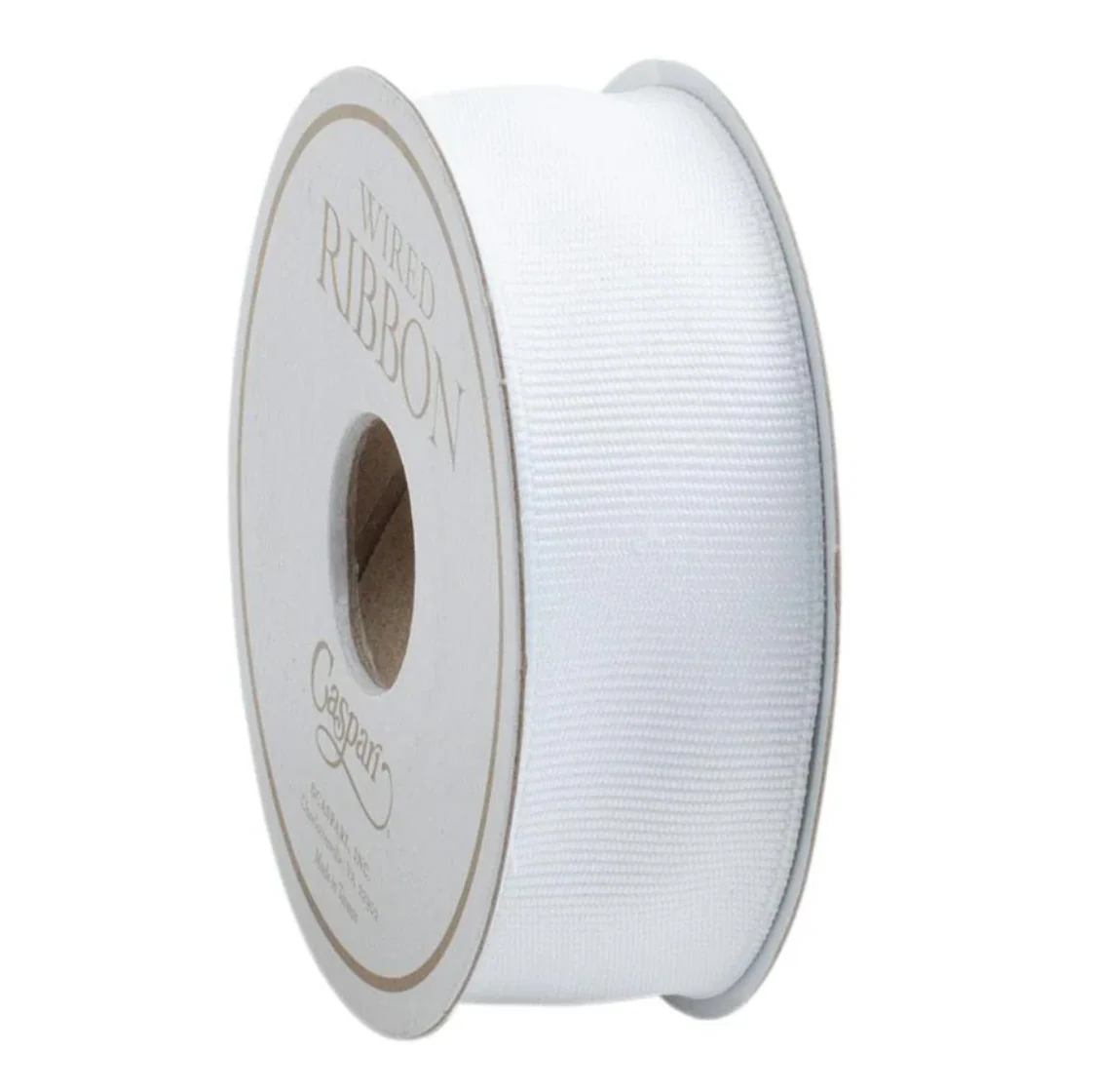 Grosgrain White Ribbon - 1"w x 8 Yard Spool - Image 2