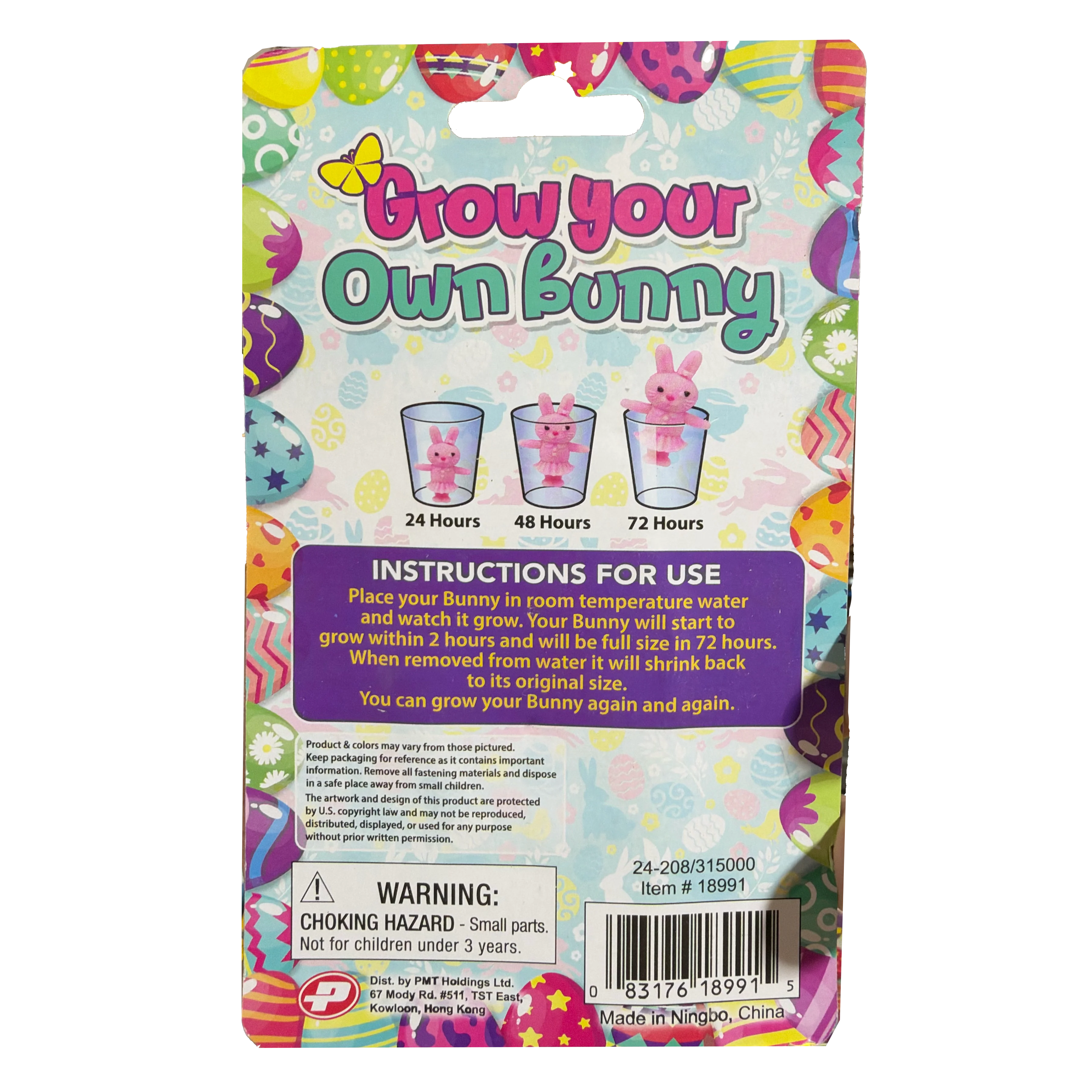Grow A Bunny Toy – Assorted Colors – Each Sold Separately - Image 2