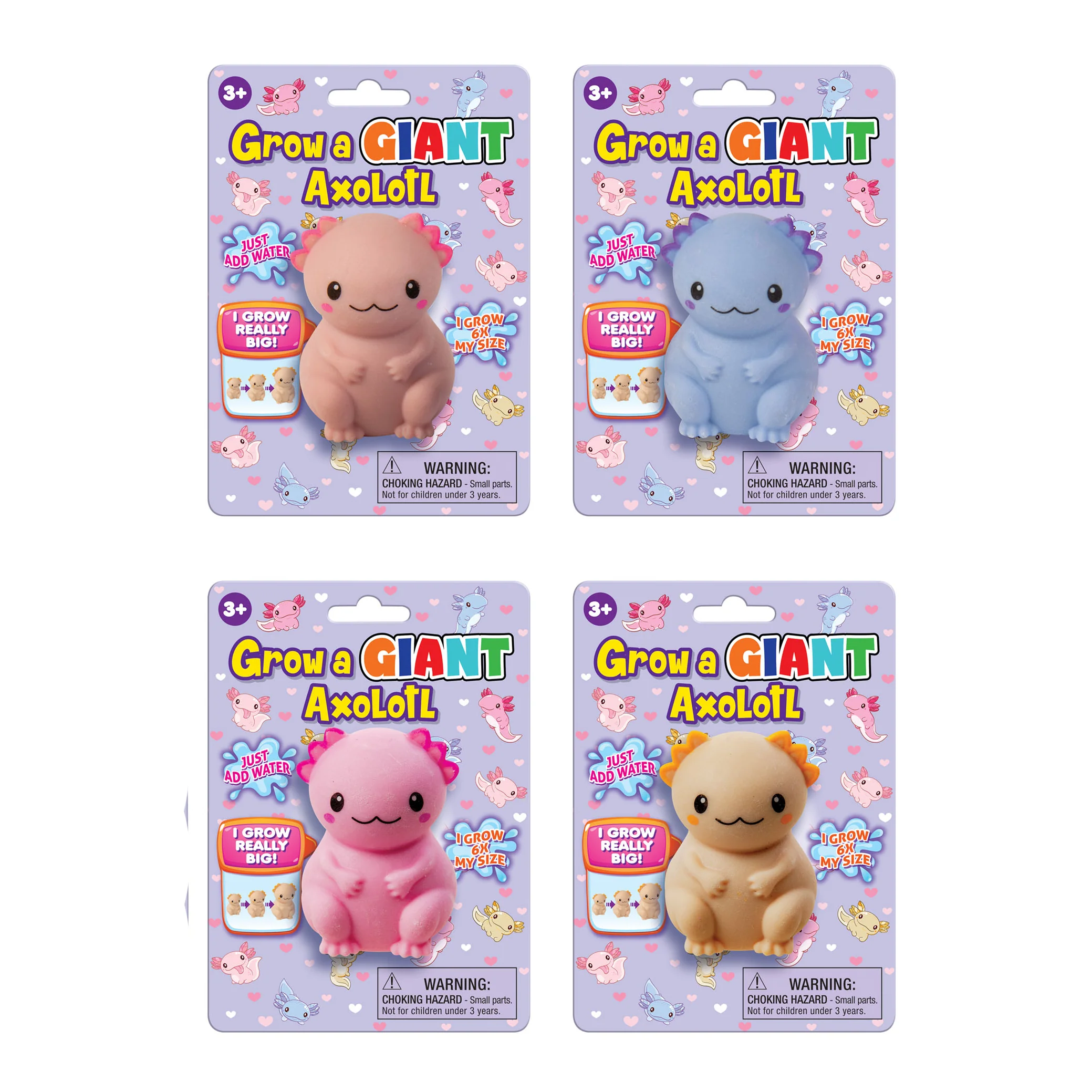 Grow A Giant Axolotl Toy β Assorted Colors β Each Sold Separately