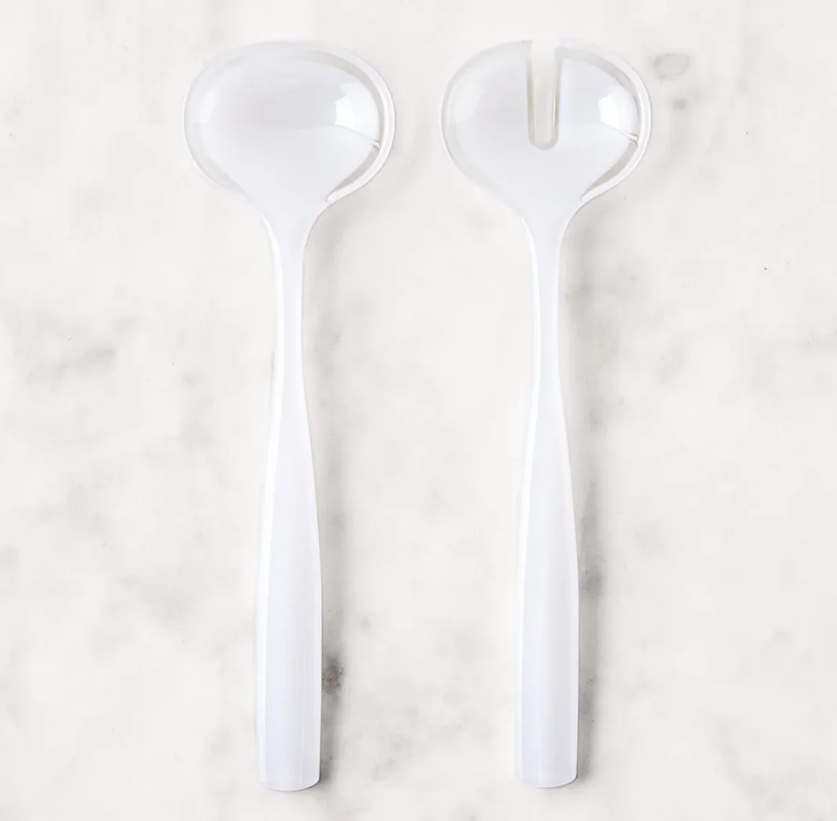 Guzzini Acrylic Salad Servers – Set of 2 – Mother of Pearl - Image 3