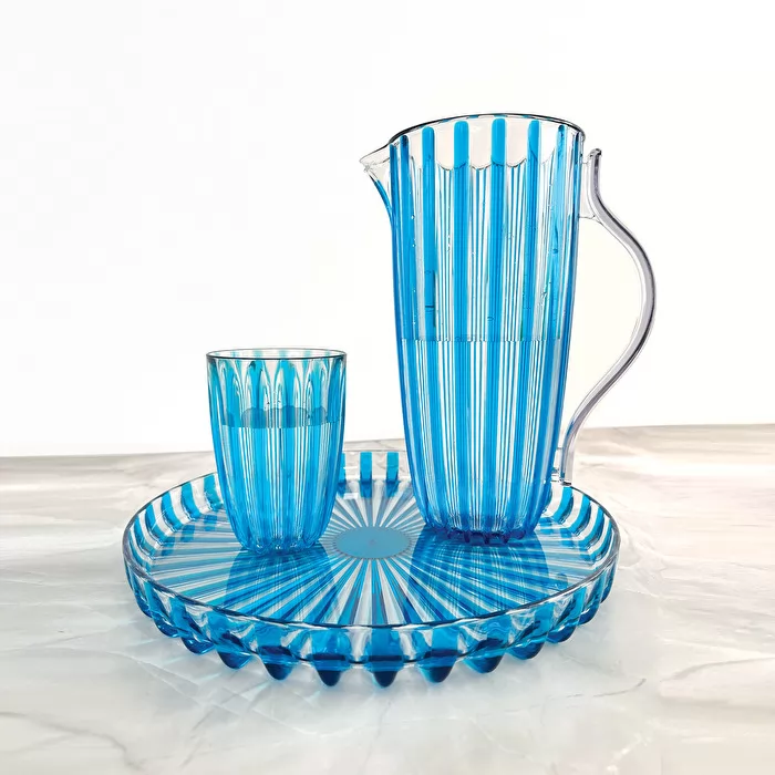 Guzzini Dolcevita Round Tray – Turquoise – 12" Dia. - Image 3