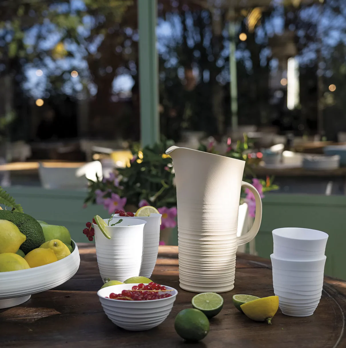 Guzzini Tierra Pitcher with Lid – Milk White - Image 4