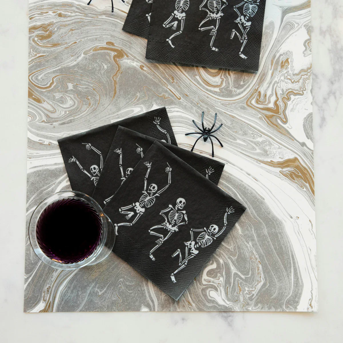 Halloween Dancing Skeleton Beverage Napkin – 20pk - Image 2