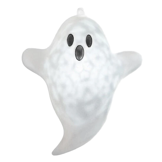 Halloween Hanging Lighted Revolving Flocked Ghost – 14"
