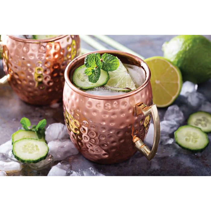 Hammered Copper Moscow Mule Drinking Mug – 16oz. - Image 3