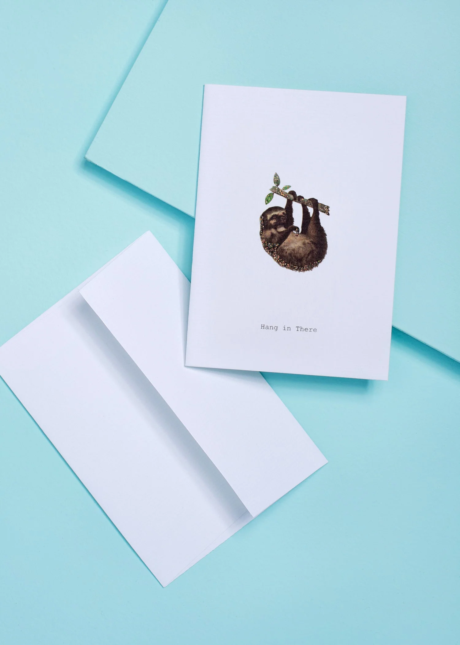 Hang In There Glitter Greeting Card β 3.5" x 5" - Image 2