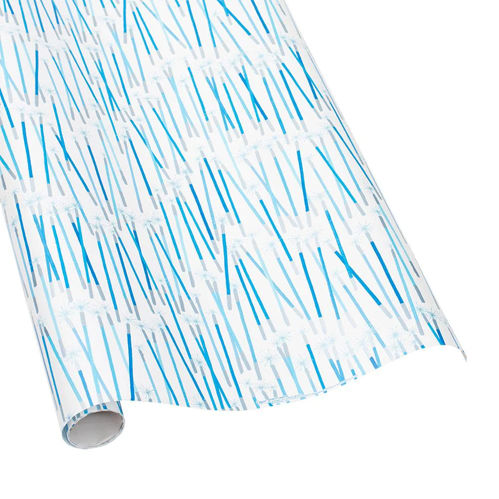 Hanukkah Candles Gift Wrapping Paper in Blue - 30" x 8' Roll – Local Delivery Only