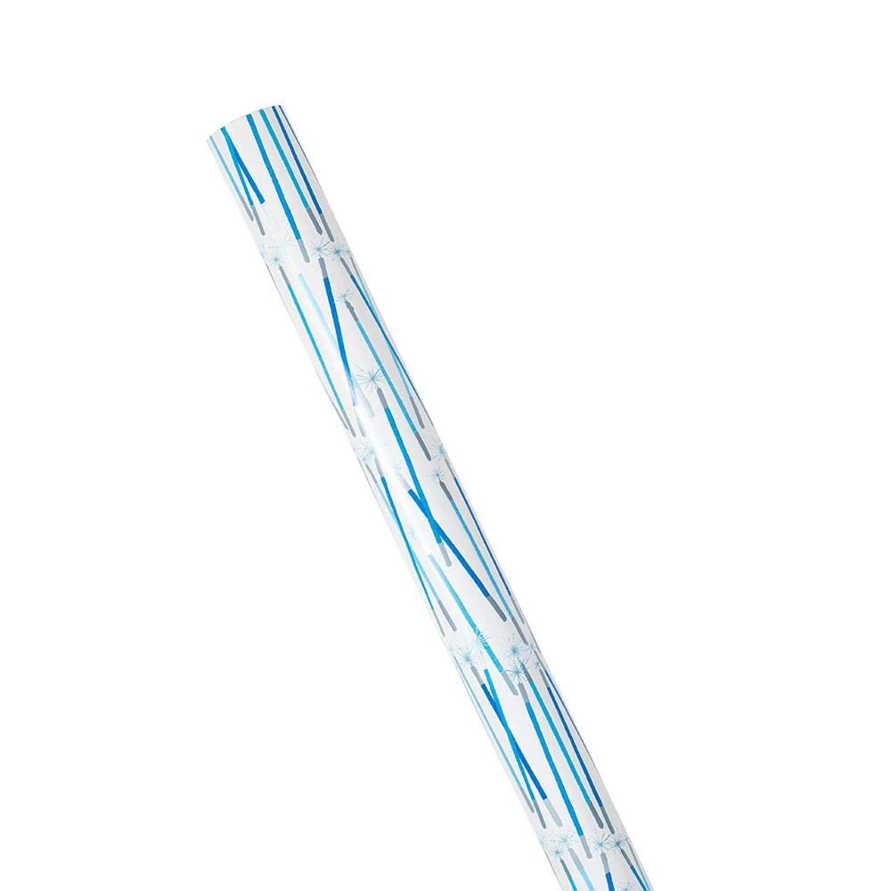 Hanukkah Candles Gift Wrapping Paper in Blue - 30" x 8' Roll – Local Delivery Only - Image 3