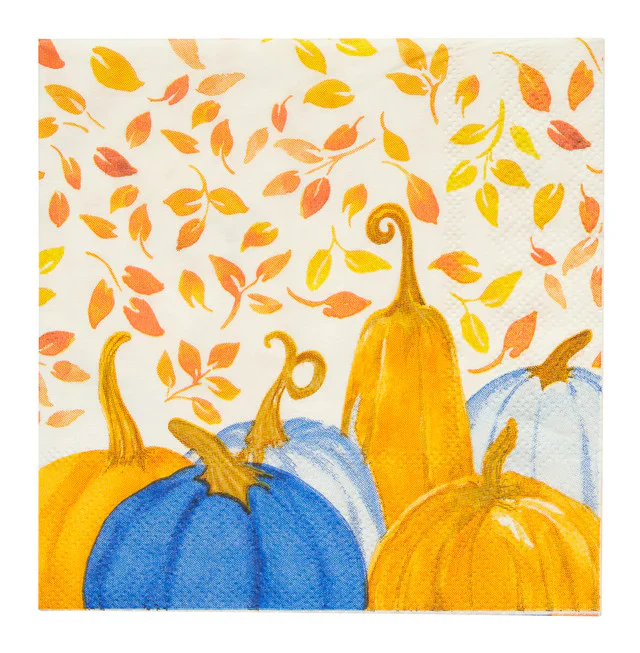 Harvest Blues Cocktail Napkins – 20pk