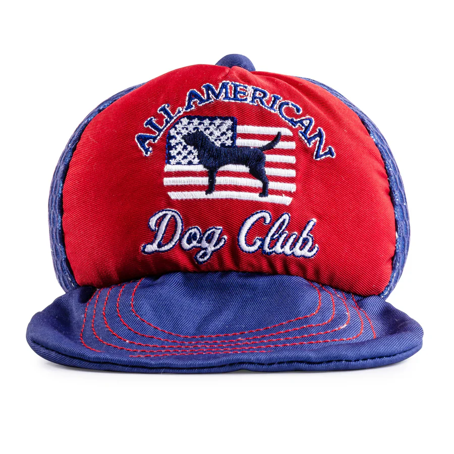 Haute Diggity Dog Designer Inspired Plush Dog Toy – All American Dog Club Trucker Hat - Image 3