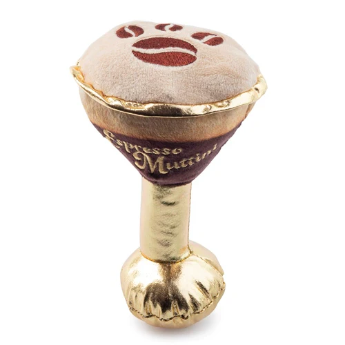 Haute Diggity Dog Designer Inspired Plush Dog Toy – Espresso Muttini