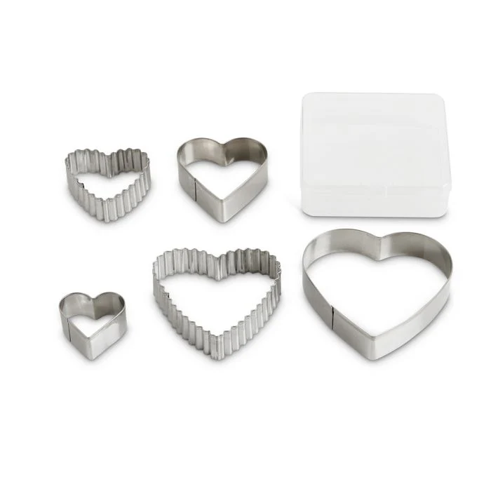Mrs. Anderson Heart Cookie Cutter with Storage Container – Set of 5 - Image 2