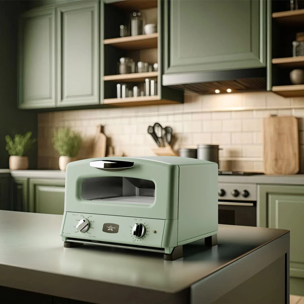 HeatMate Toaster Oven – Olive Green - Image 9