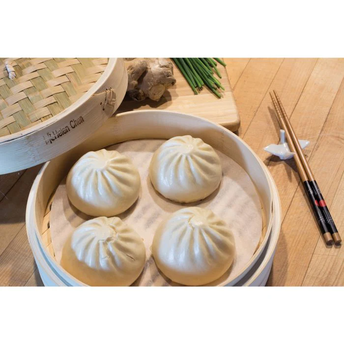 Helen's Asian Kitchen Bamboo Steamer with Lid – 10in - Image 3