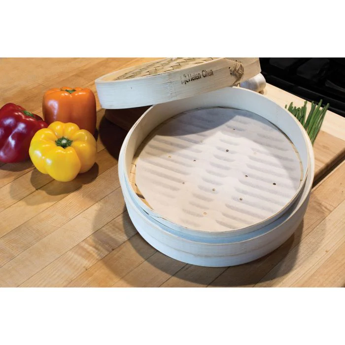 Helen's Asian Kitchen Bamboo Steamer with Lid – 10in - Image 4