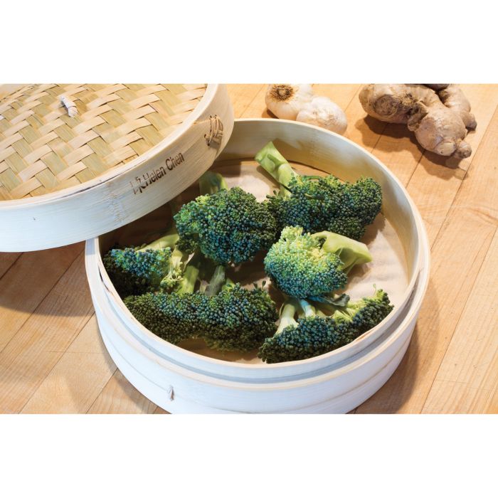 Helen's Asian Kitchen Bamboo Steamer with Lid – 10in - Image 5