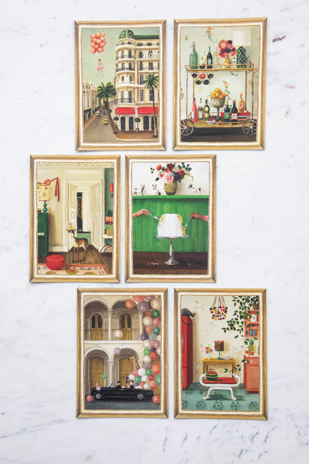 Hester & Cook Flat Note Boxed Cards – Fabulous Fête – Set of 6 - Image 8