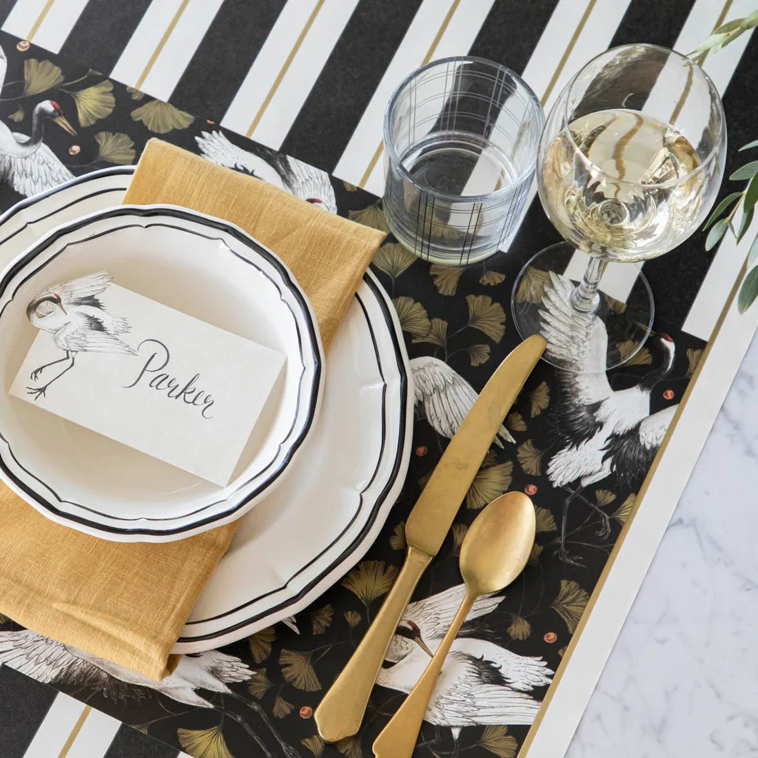 Hester & Cook Paper Placemats - Crane Dance – 18 Per Package - Image 3