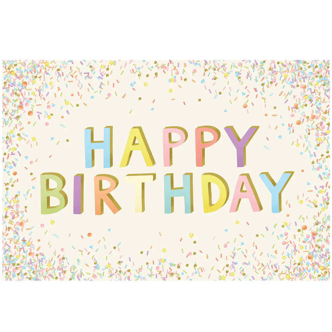 Hester & Cook Paper Placemats - Happy Birthday Sprinkles – 18 Per Package