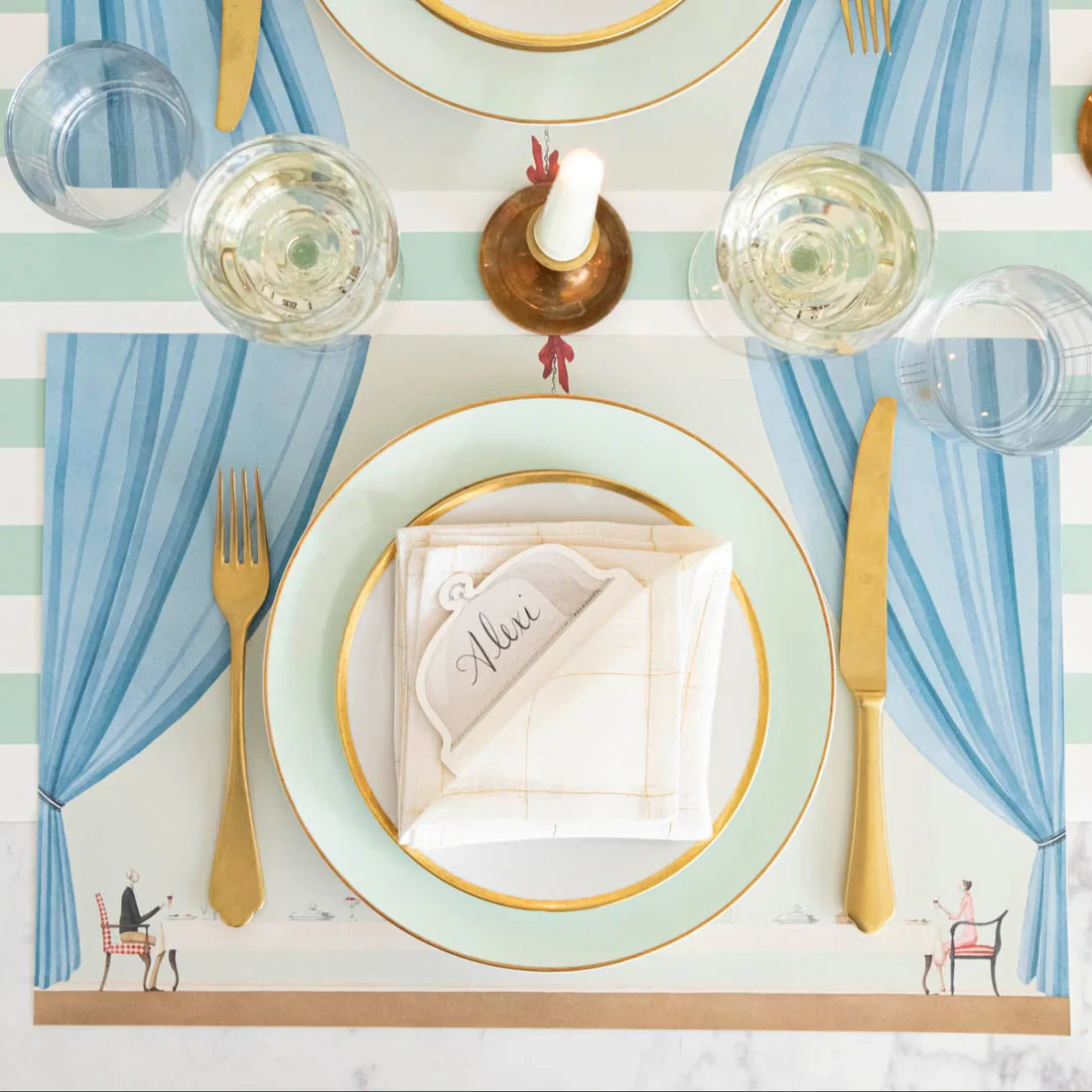 Hester & Cook Paper Placemats - Table For Two – 18 Per Package - Image 3