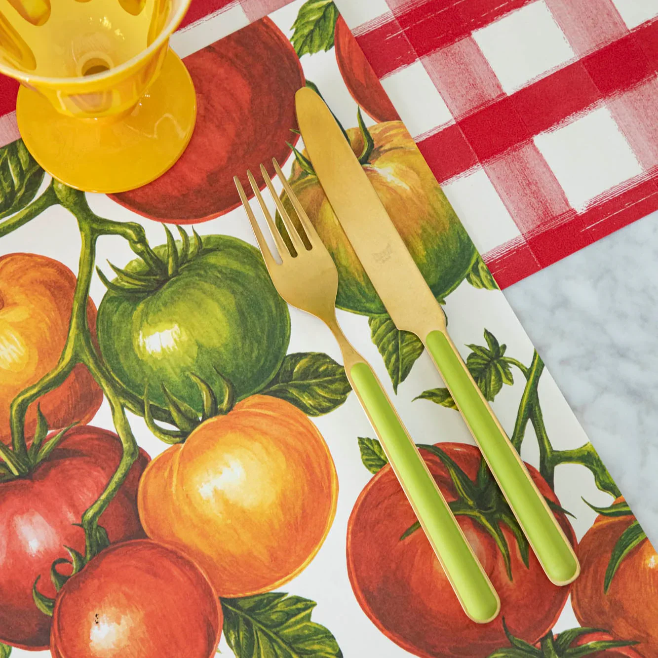 Hester & Cook Paper Placemats - Tomato Vine Placemat – Pack of 18 - Image 3