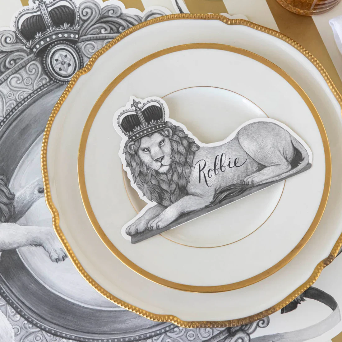 Hester & Cook Place Cards – Regal Lion - Set of 12 - Image 2