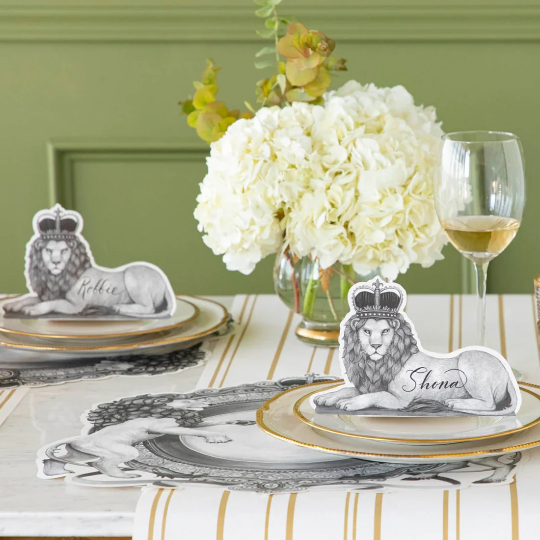 Hester & Cook Place Cards – Regal Lion - Set of 12 - Image 5