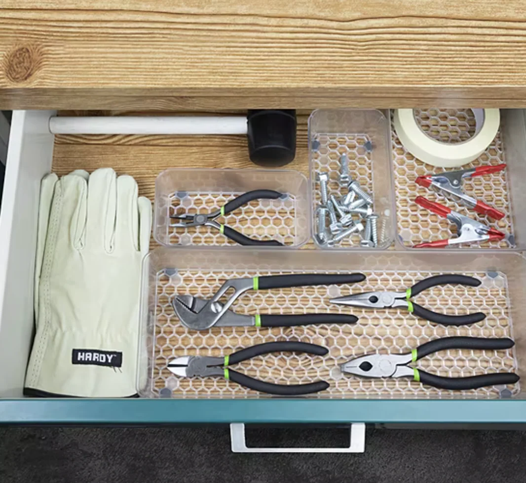 Hexa Drawer Organizer – Clear Frost – 9" x 6" x 2" - Image 7