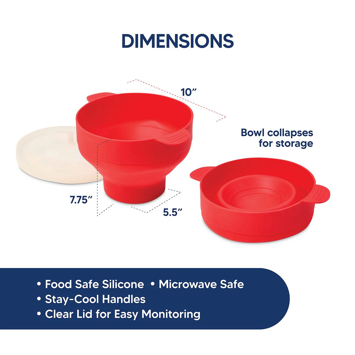 HIC Kitchen Microwave Popcorn Popper – 10cup - Image 6