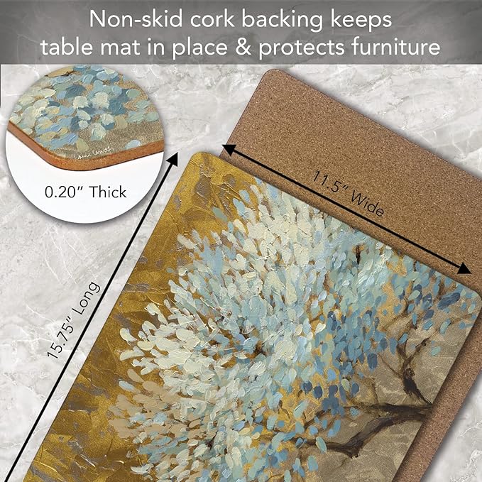 Highland Home Hardboard Cork-Backed Placemats – 1000 Lifetimes – Set of 4 - Image 3