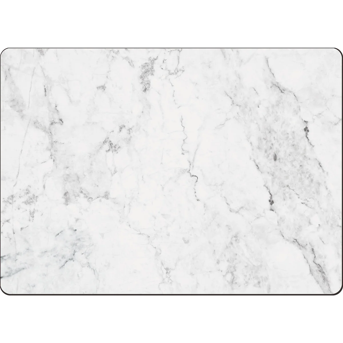 Highland Home Hardboard Cork-Backed Placemats β White Marble β Set of 4