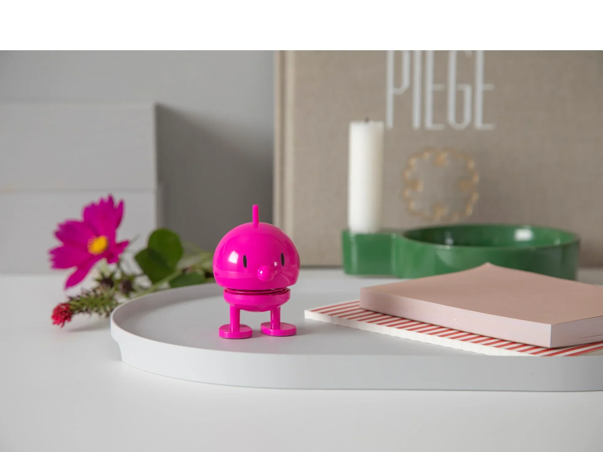 Hoptimist Classic Bobblehead Figure – 3"– Pink - Image 3