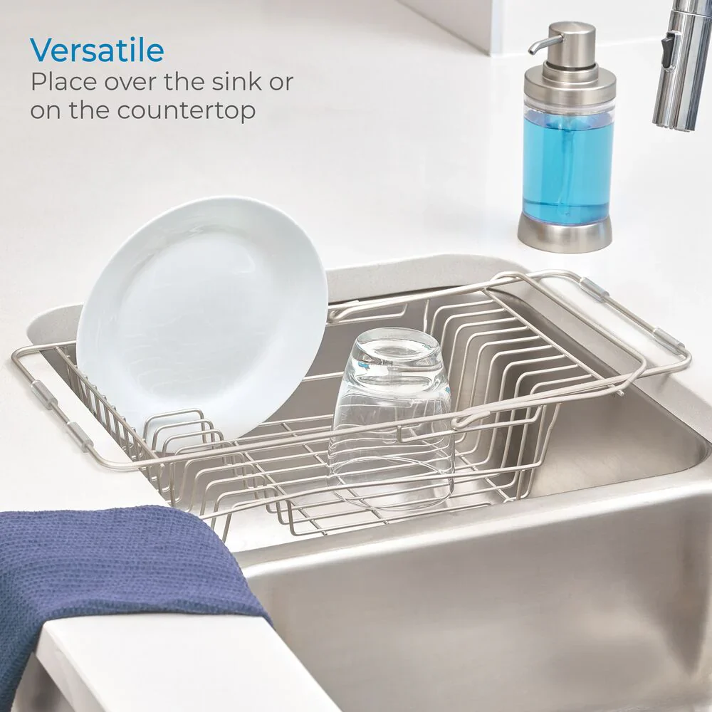 iDesign Classico Over Sink Dish Drainer – Satin - Image 2