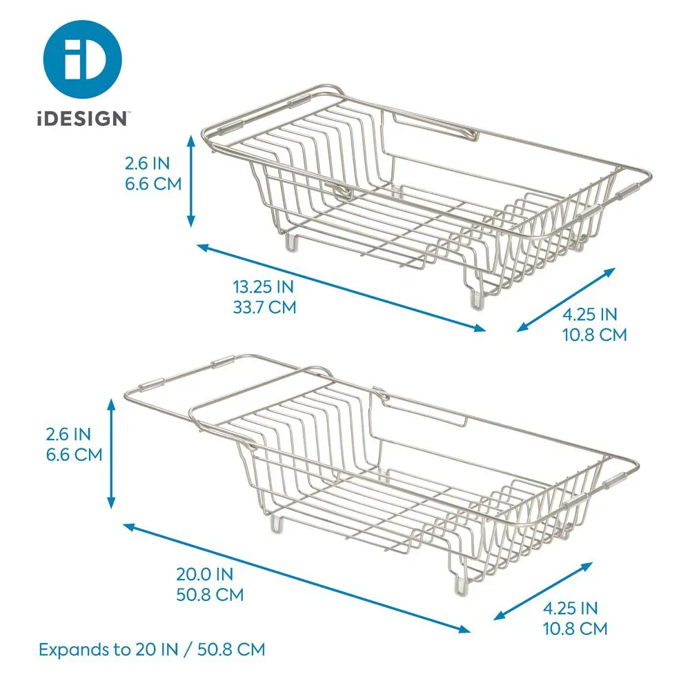 iDesign Classico Over Sink Dish Drainer – Satin - Image 4