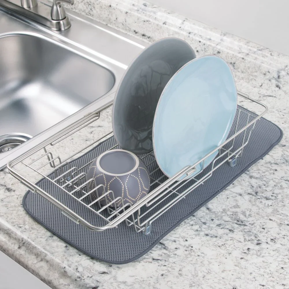 iDesign Classico Over Sink Dish Drainer – Satin - Image 5