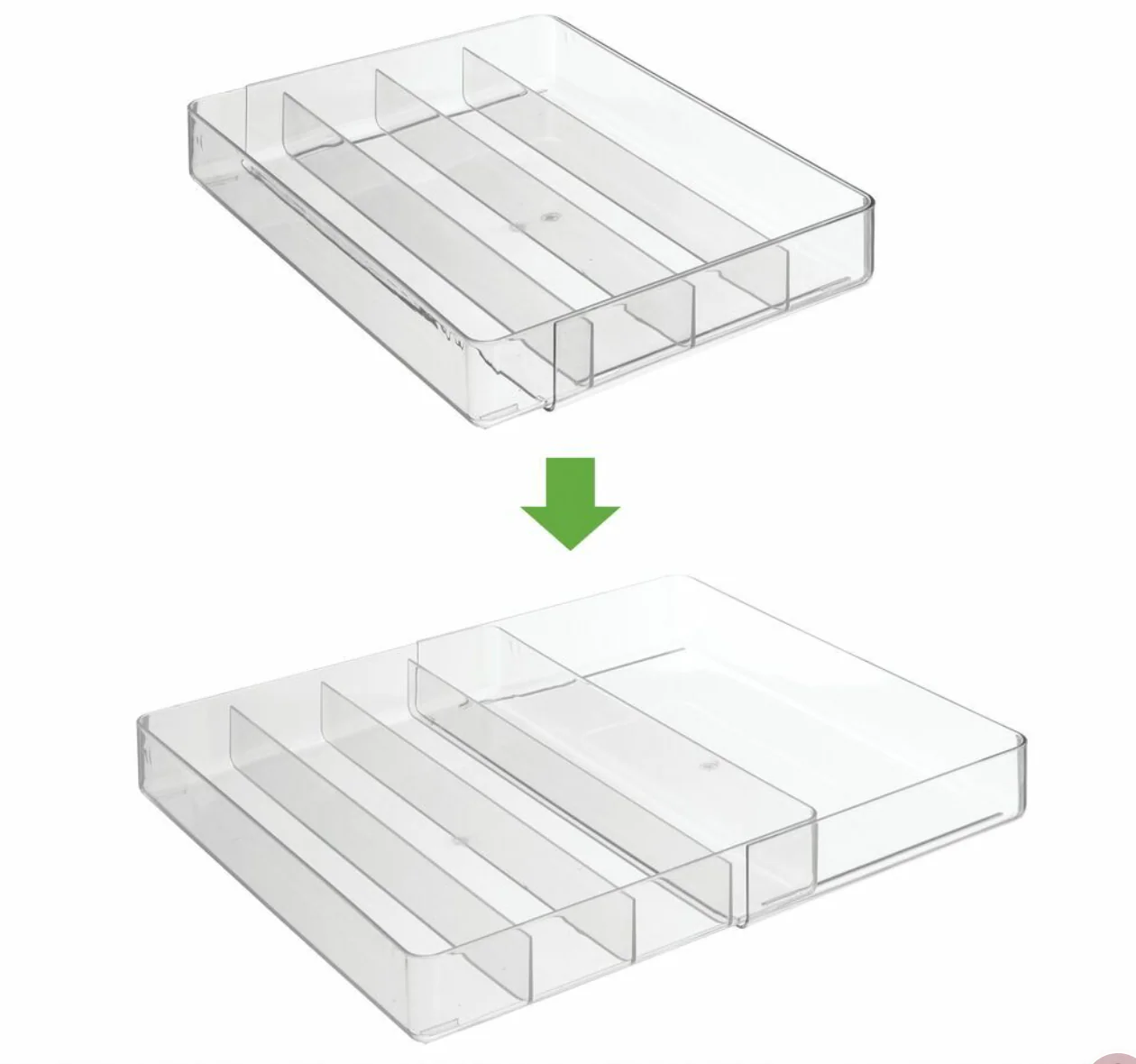 iDesign Expandable Cutlery Organizer – Clear - Image 5