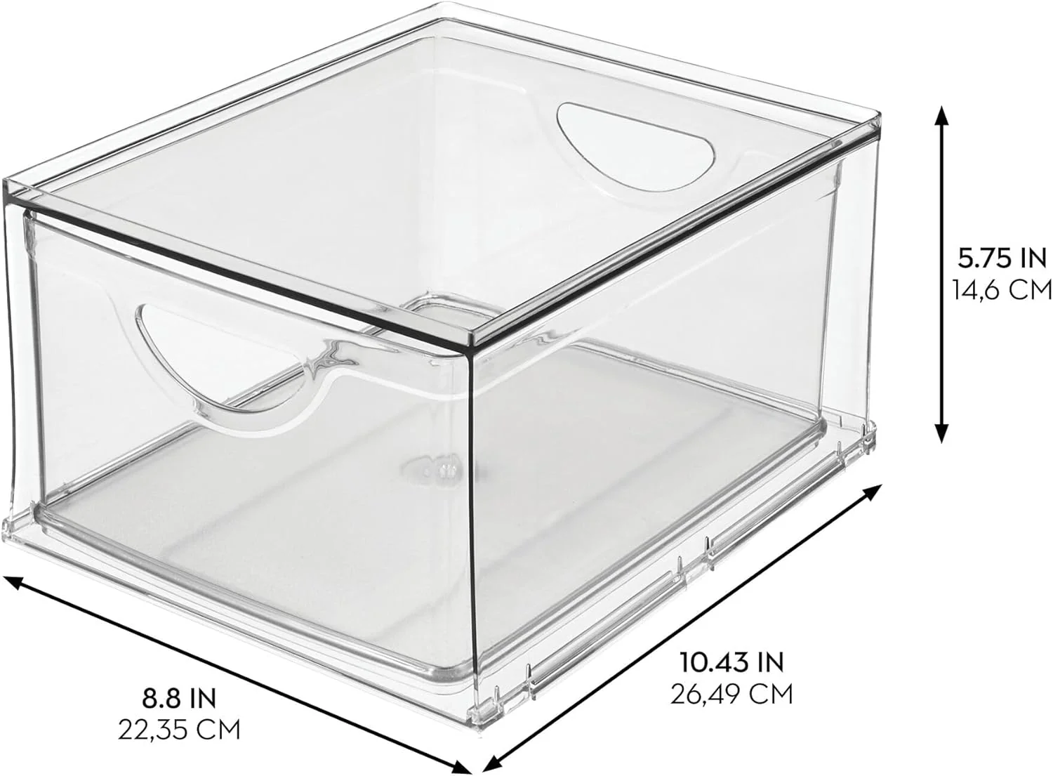 iDesign Recycled Plastic Cabinet and Pantry Storage Bin with Drawer – 10” x 9” - Image 2