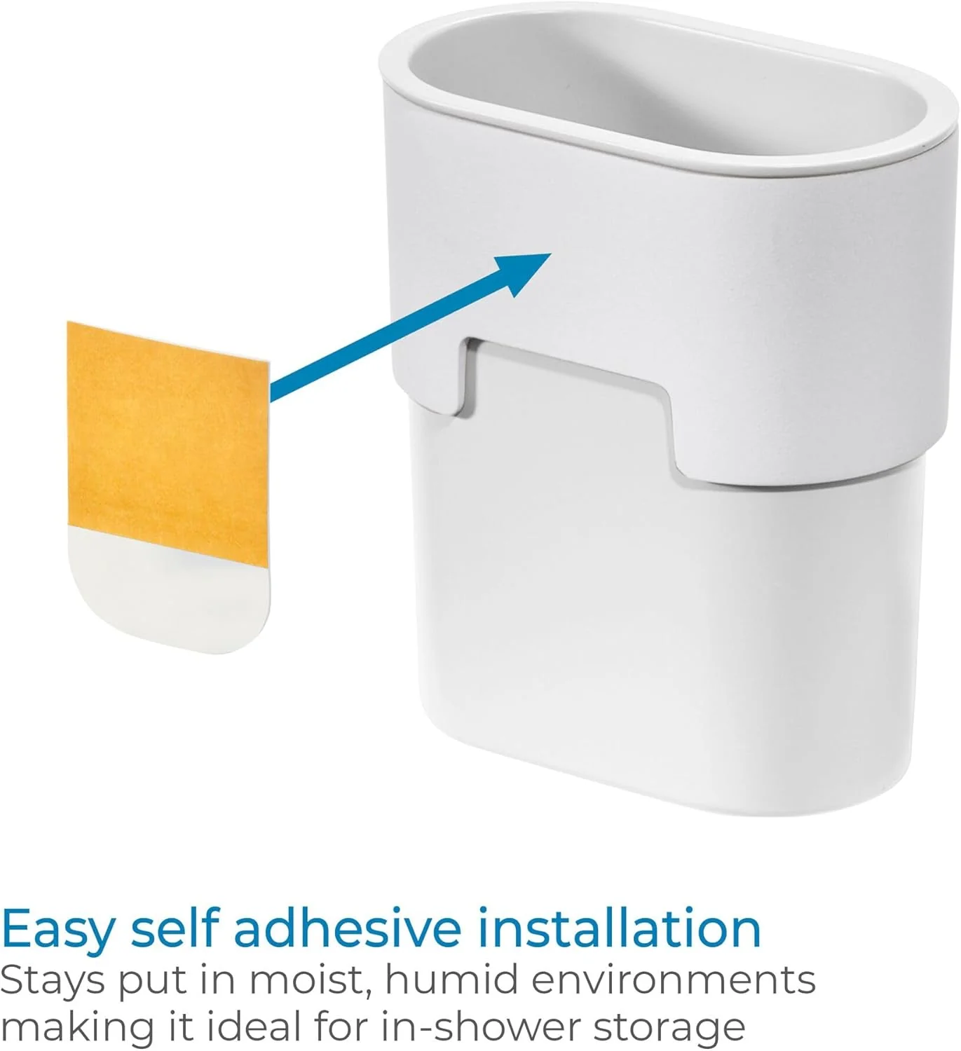 iDesign Self-Adhesive Tumbler – White - Image 2