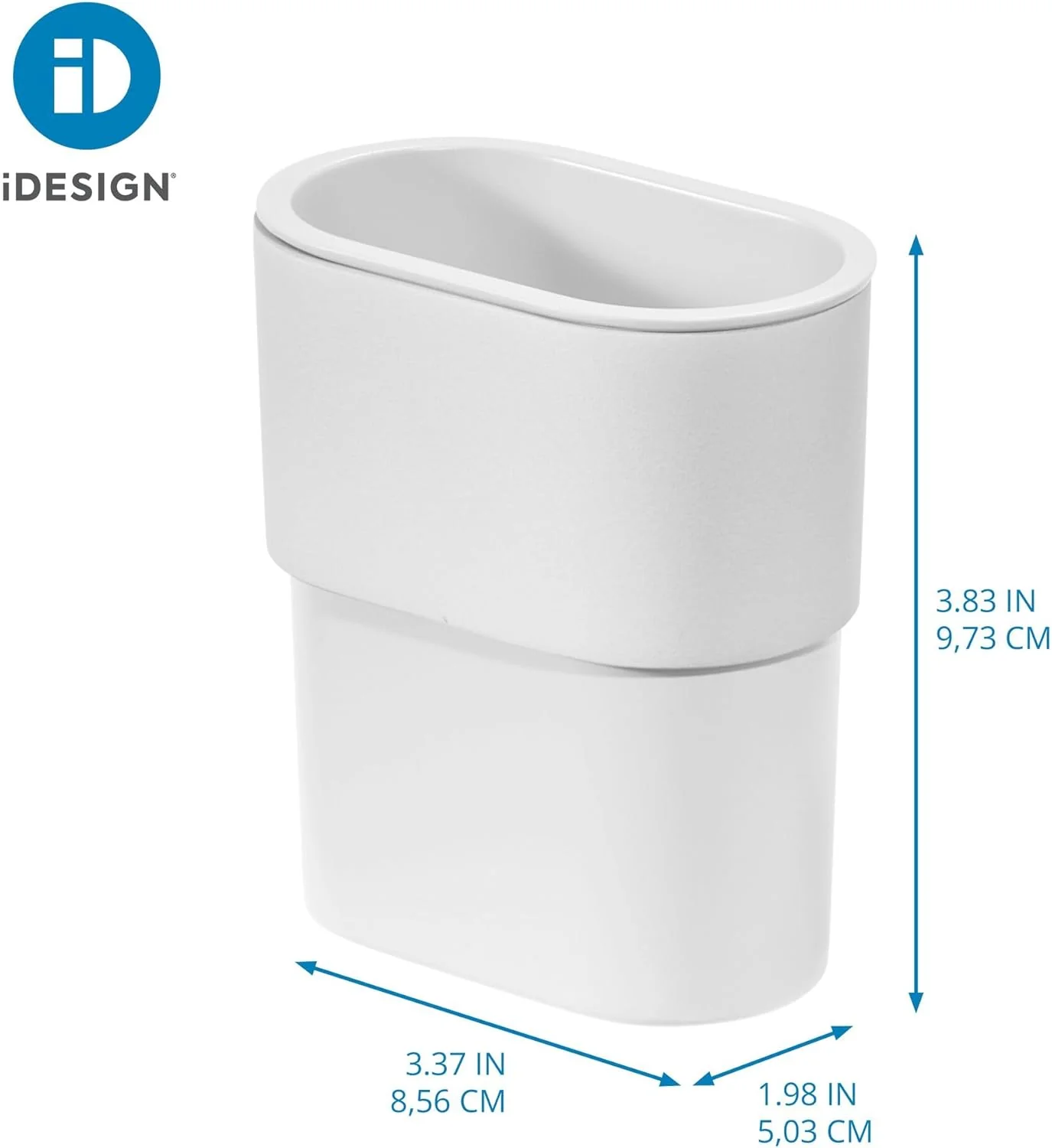 iDesign Self-Adhesive Tumbler – White - Image 3