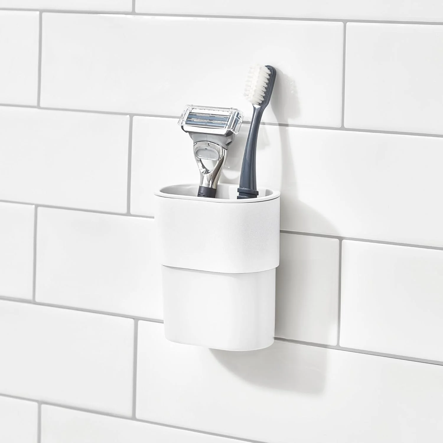 iDesign Self-Adhesive Tumbler – White - Image 5