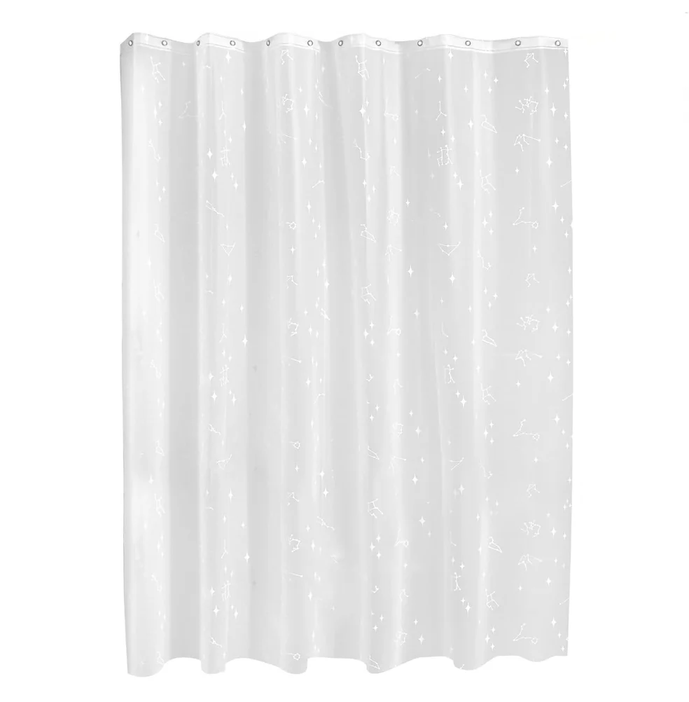 IDesign Water Resistant Peva Shower Curtain – Constellation – 72" x 72"